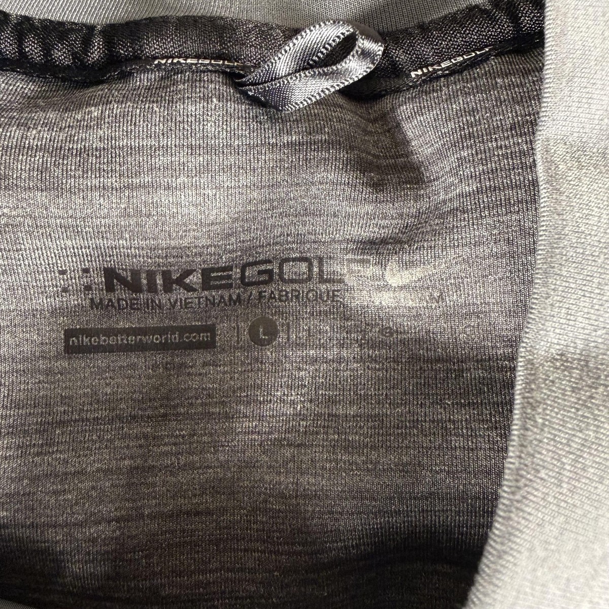 Nike AeroLoft Jacket Mens Large Gray Full Zip Golf Insulated