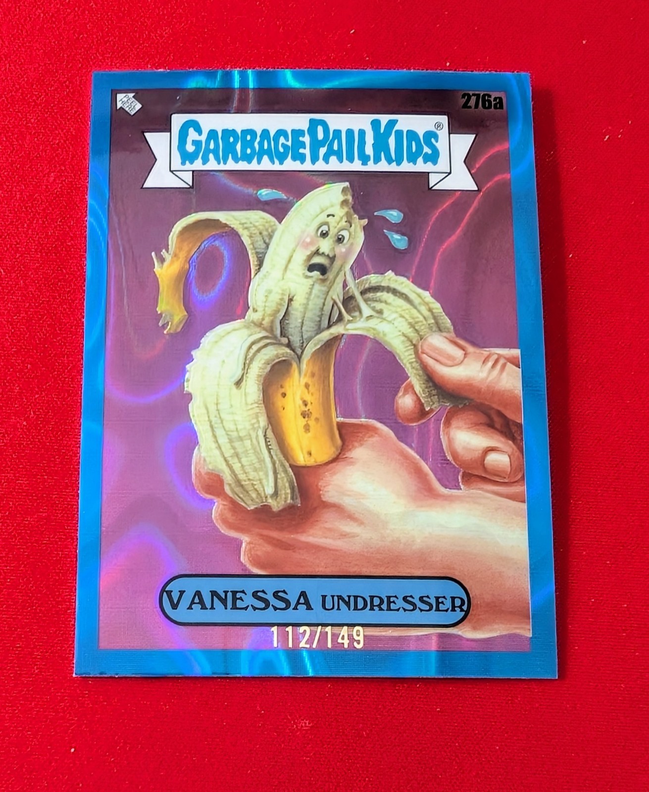 2024 Topps Garbage Pail Kids Chrome Blue Lava Refractor #276a Vanessa Undresser front