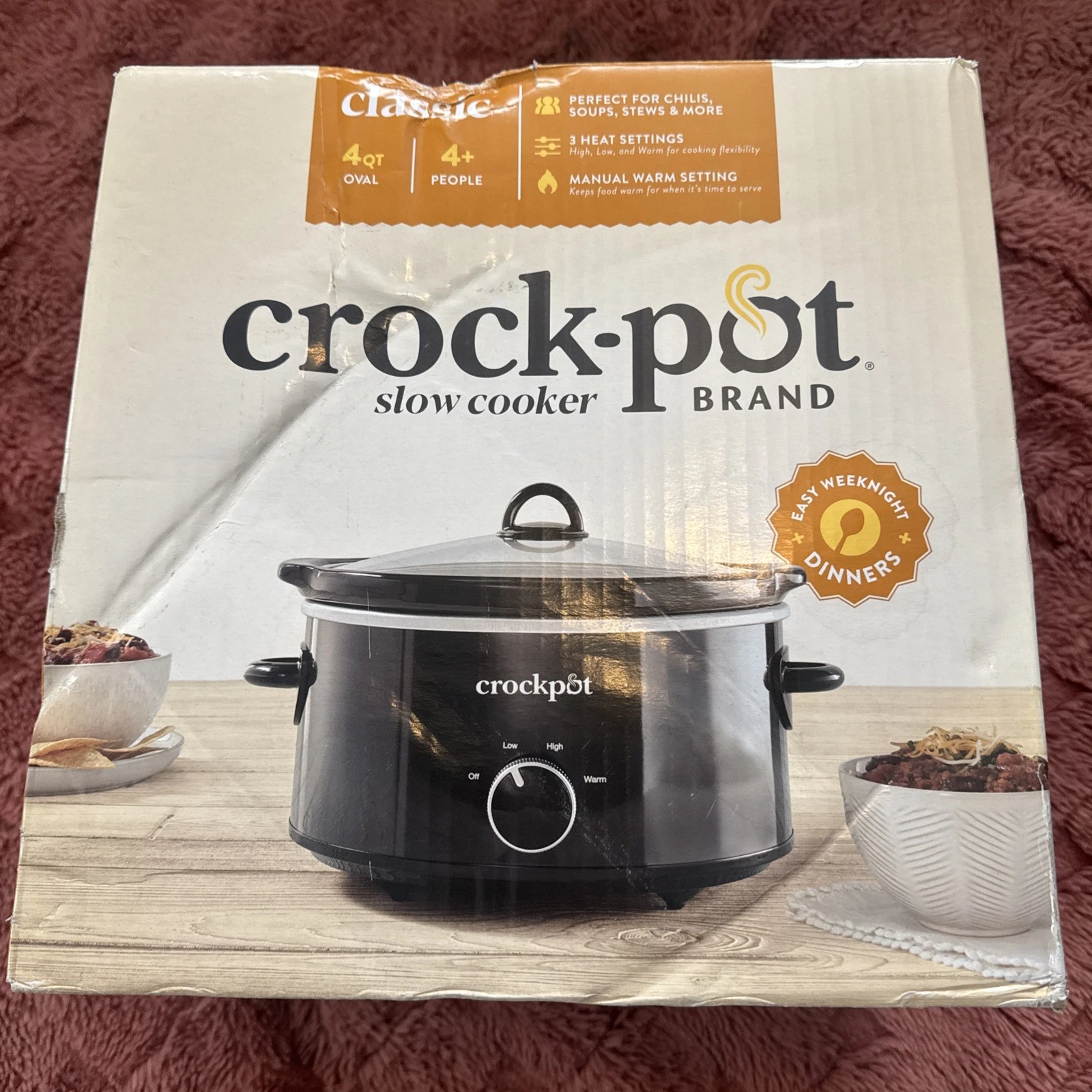 Crock-Pot® 4-Quart Classic Slow Cooker, Black