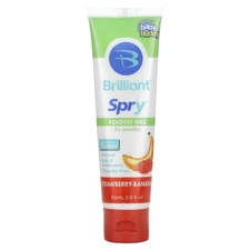 Brilliant, Spry, Tooth Gel with Xylitol, 3+ Months, Strawberry-Banana, 2 fl oz