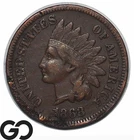 1868 Indian Head Cent Penny *Key Date* Choice VF Better Date