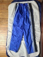 Y2K Holloway Tearaway Track Pants Men's Small S Blue Snap Button Nylon Vintage