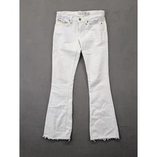JOE'S Jeans Women's White Denim Frampton Bootcut Jeans Size 27 Frayed Hem