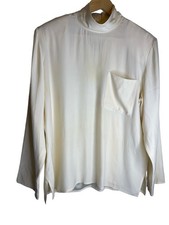 VTG Real Clothes Saks Fifth Avenue Ivory Tunic Top - 100 Silk