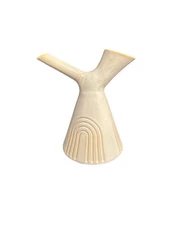 Flora Bunda Plant Decor Watering Can Ceramic  Off White Jug Vase EUC