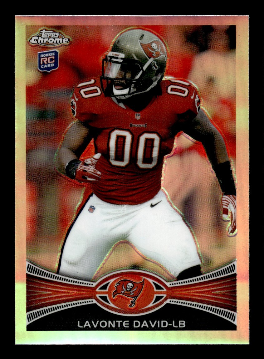 2012 TOPPS CHROME REFRACTOR LAVONTE DAVID ROOKIE TAMPA BAY BUCCANEERS #198