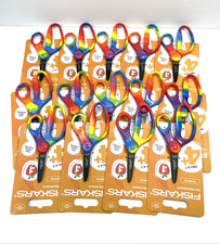 Fiskars 5 Inch Kids Scissors Rainbow Ages 4 Pointed Tip Safety Edge Lot of 14