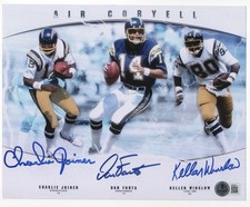 Dan Fouts Joiner Kellen Winslow autographed signed 8x10 photo Beckett BAS COA