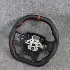 Flat Top Napa Leather Steering Wheel Fit Ford F150 Raptor w/Heated 21-24