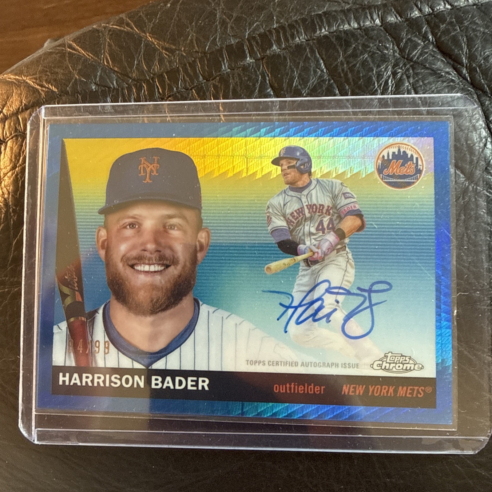 2025 Topps Chrome Platinum - #CPA-HB, HARRISON BADER, /99, Auto, New York Mets
