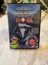 Heavy Nova Sega Genesis 1991 Game Case Cover Art Micronet Blockbuster Sticker