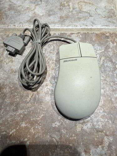 Vintage Microsoft Serial 2.0 Comfort 2 Button Mouse 50674 Db9 Genuine Rare