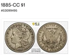 1885 CC Morgan Silver Dollar PCGS VF30