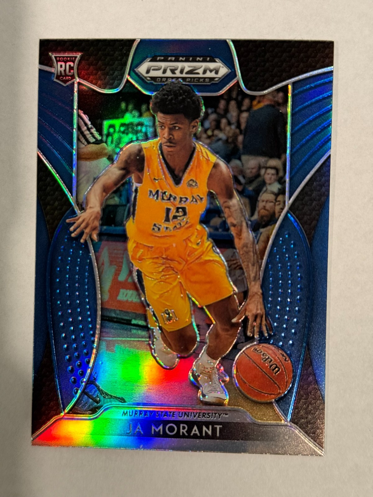 2019-20 Panini Prizm Draft Picks Ja Morant #65 Blue Prizm RC