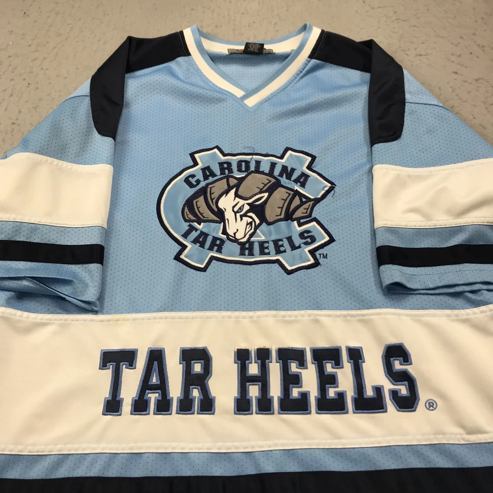 Camiseta sin mangas de fútbol americano de hockey azul 2XL de colección UNC con tacones alquitranados años 90 Foto 2 de 4