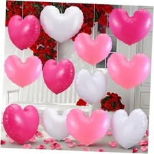 12 Pcs Giant Valentine's Day Inflatable Heart Blow up Outdoor Decoration Fresh