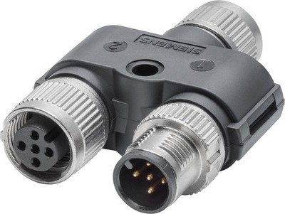 Siemens Dig.Industr. M12 Power T-TAP (A 6GK19070DC006AA5 VE5 Rundsteckverbinder