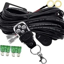 LED Lights Bar Remote Control Wiring Harness Kit 1 Leads DC12V On-Off Switch Pow