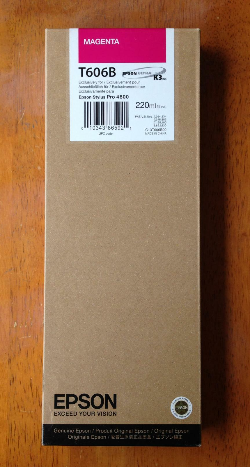 Genuine Epson Ink - T606B MAGENTA / STYLUS PRO 4800 (INC VAT) BOXED