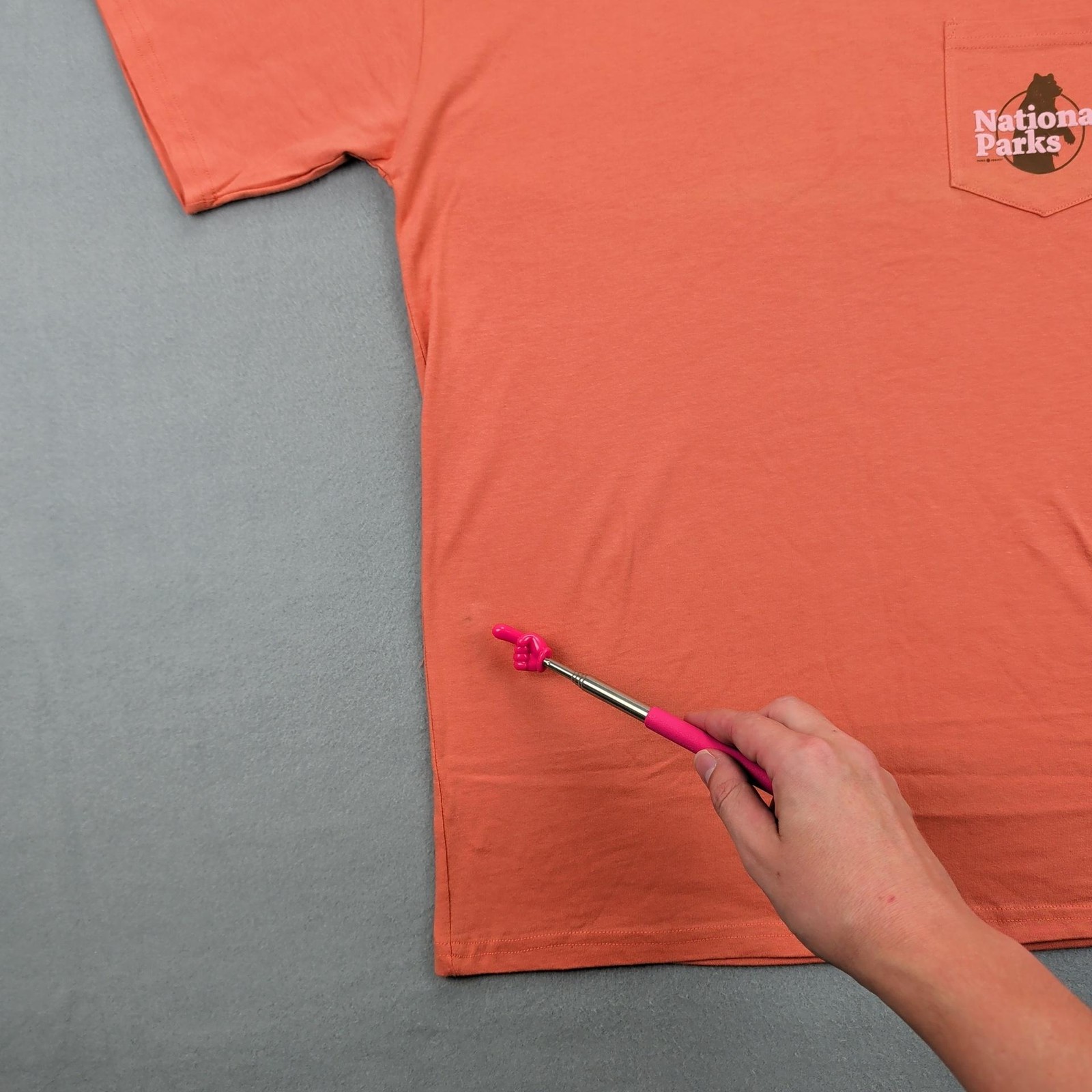 Parks Project Shirt Mens Large Coral Our National Parks Pocket Tee Bear Made USA