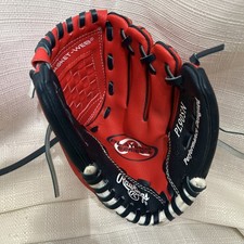 Rawlings Players Series 9 inch Youth Baseball Glove PL90SN Red Black RHT