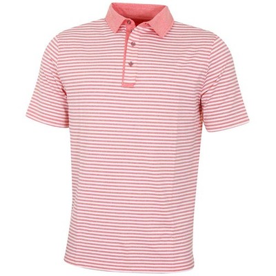 Bobby Jones Herren XH2O Fusion Feed Stripe Polohemd - Rebel Red - S