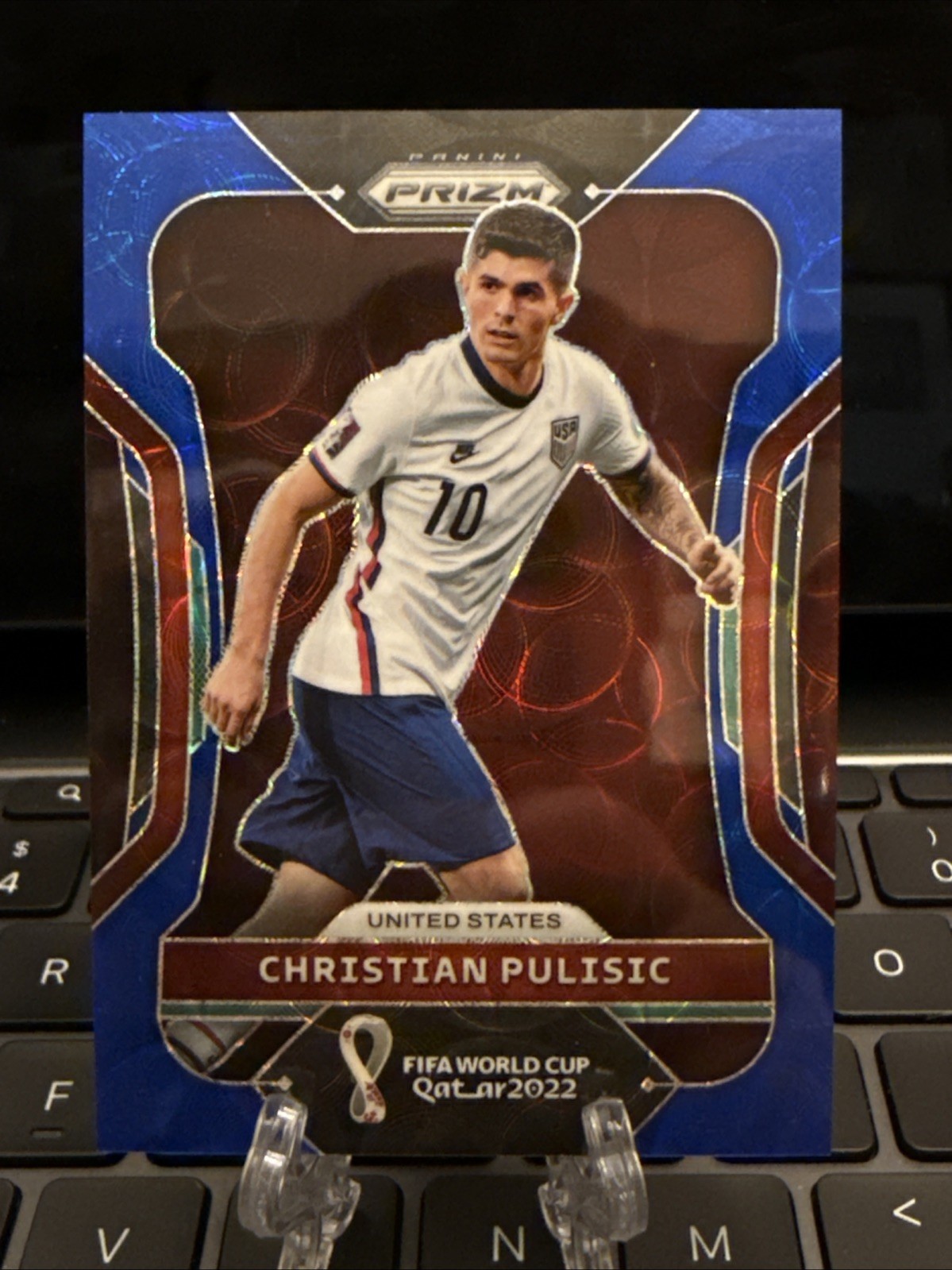 Christian Pulisic 2022 Prizm Choice World Cup #201 Choice Blue Prizm /135 USA