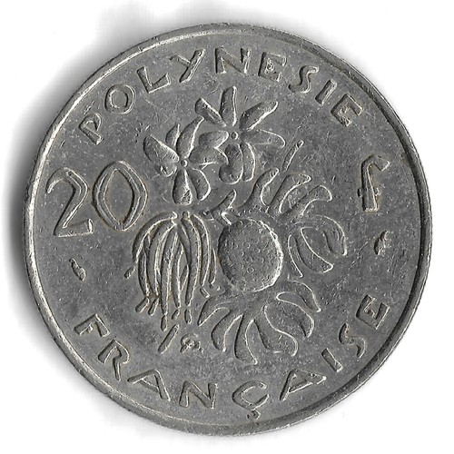 Moneda Mundial 20 Francos Polinesia Francesa 1975 - De Colección 700.000 - KM# 9 (b) - Imagen 2 de 2