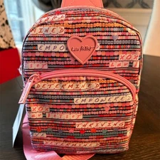 NWT Besty Johnston Women's Mini Heart-Print Backpack Multicolor Inspirational