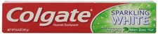 Colgate Sparkling White Mint Zing Toothpaste 6 OZ (Select Pack)