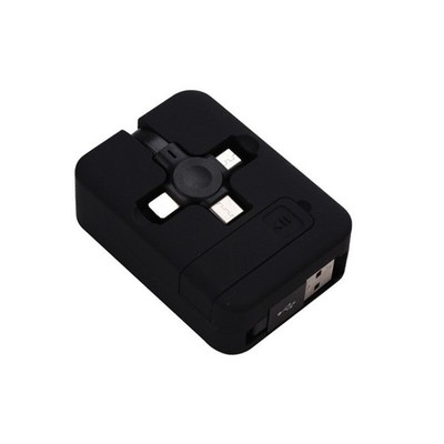 4 in 1 Einziehbares USB Ladekabel Datenkabel mit Telefon Ständer Typ C Micro USB