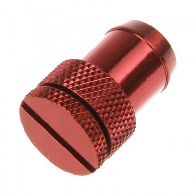 BitsPower Adapter 13mm ID auf G1/4 Zoll IG mit Verschlussstopfen - rot