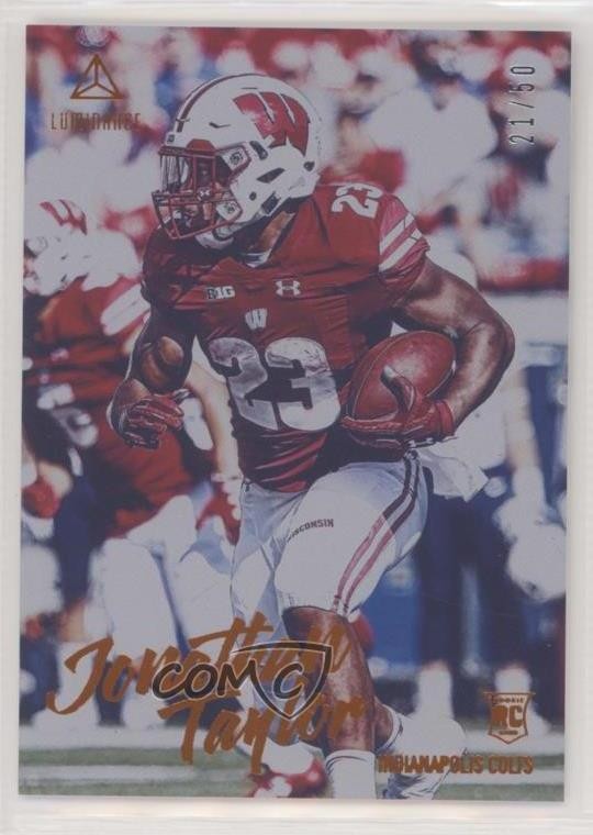 2020 Panini Luminance Rookies Orange 21/50 Jonathan Taylor #114 0gx2