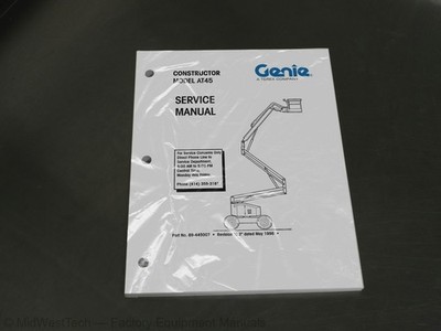 Terex Genie Constructor AT45 Boom Lift Service Manual Repair Shop Book