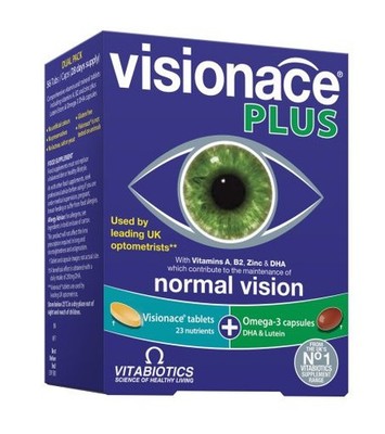 VISIONACE PLUS   Food Supplement for Eyes and Vision, 56 Tablets EXP. 2026-06-30