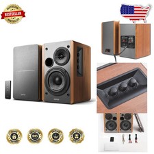 Edifier R1280T Bookshelf Speakers - Wood, 42W Power, Bass/Treble Control