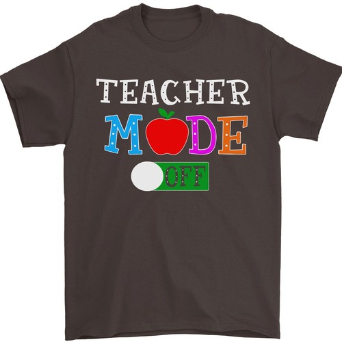 Teacher Mode Off Funny Teaching Holiday Mens T-Shirt 100% Cotton - Picture 12 of 28