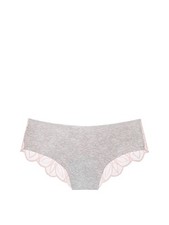 Victoria's Secret PINK No-Show Lace Back Cheekster Panty Heather Grey Marl