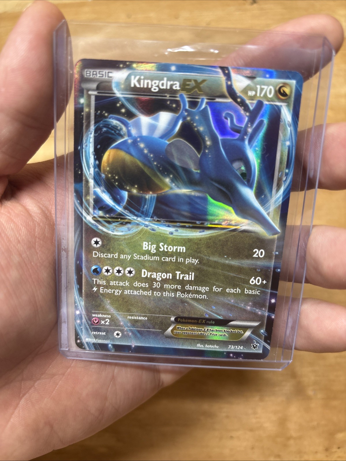 Pokemon TCG Kingdra EX XY Fates Collide 73/124 Ultra Holo Rare Card LP-NM