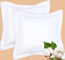 Euro Pillow Sham 600 TC, 26x26, Set of 2, 100 Egyptian Cotton, White