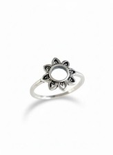 Sun Flower Sterling Silver Ring