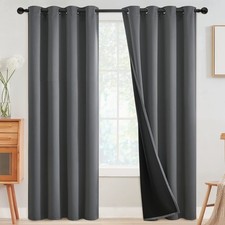 100 Blackout Curtains for Bedroom,Thermal Insulated Grommet Window Drapes Ro...