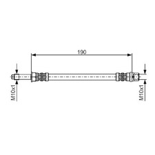 2x Bremsschlauch hinten für VW California T5 7EC T6 SGC 7HM SGF | 23961151