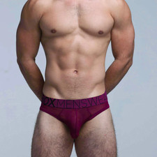 New Box Menswear All Over Mesh Brief, Cherry Crush, Medium