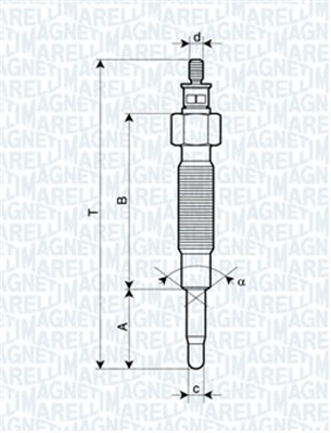 MAGNETI MARELLI 062900019304 Glow Plug for ,HYUNDAI,KIA,MITSUBISHI,NISSAN