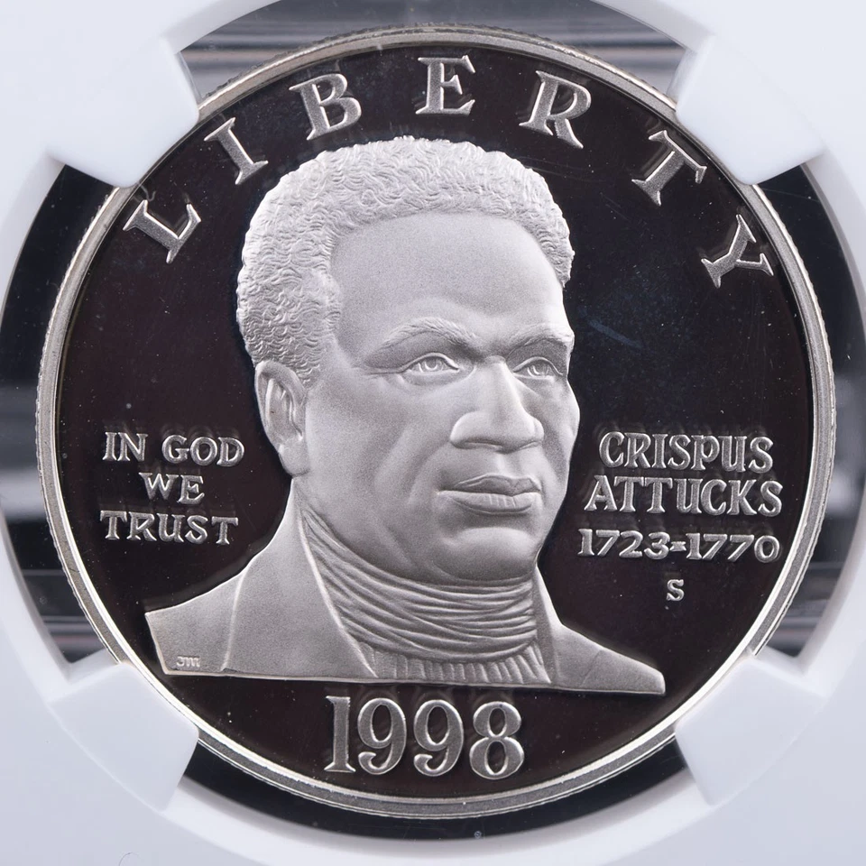 Certified 1998-S Silver $1 NGC PF69 Ultra Cameo Black Patriots  - Image 2 of 4