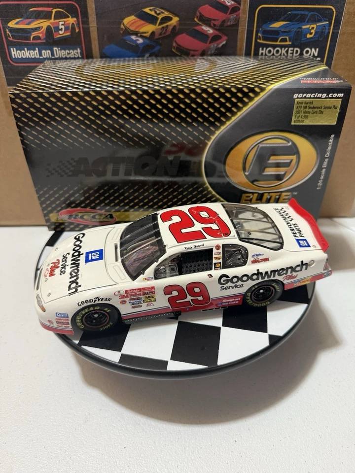 Kevin Harvick ELITE #29 GM GOODWRENCH NOVATO AÑO 2001 1/24 Nascar Diecast Foto 3 de 4