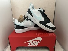 Nike Court Borough Low Recraft Youth Sneaker White/Black/Light Blue US 5Y