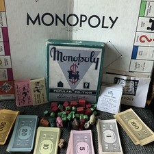 Vintage Monopoly Board Game 1935 Rare Collectible