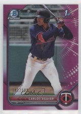 2022 Bowman Chrome Prospects Fuchsia Refractor 181/199 Carlos Aguiar #BCP-1 0u79